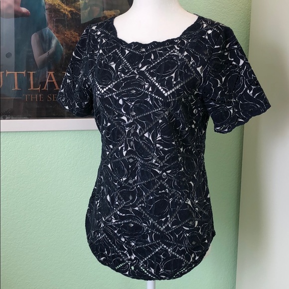 J. Crew Blue Eyelet Blouse - Picture 2 of 8